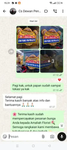 Testimonial Papan Bunga Pernikahan rasuna epicentrum